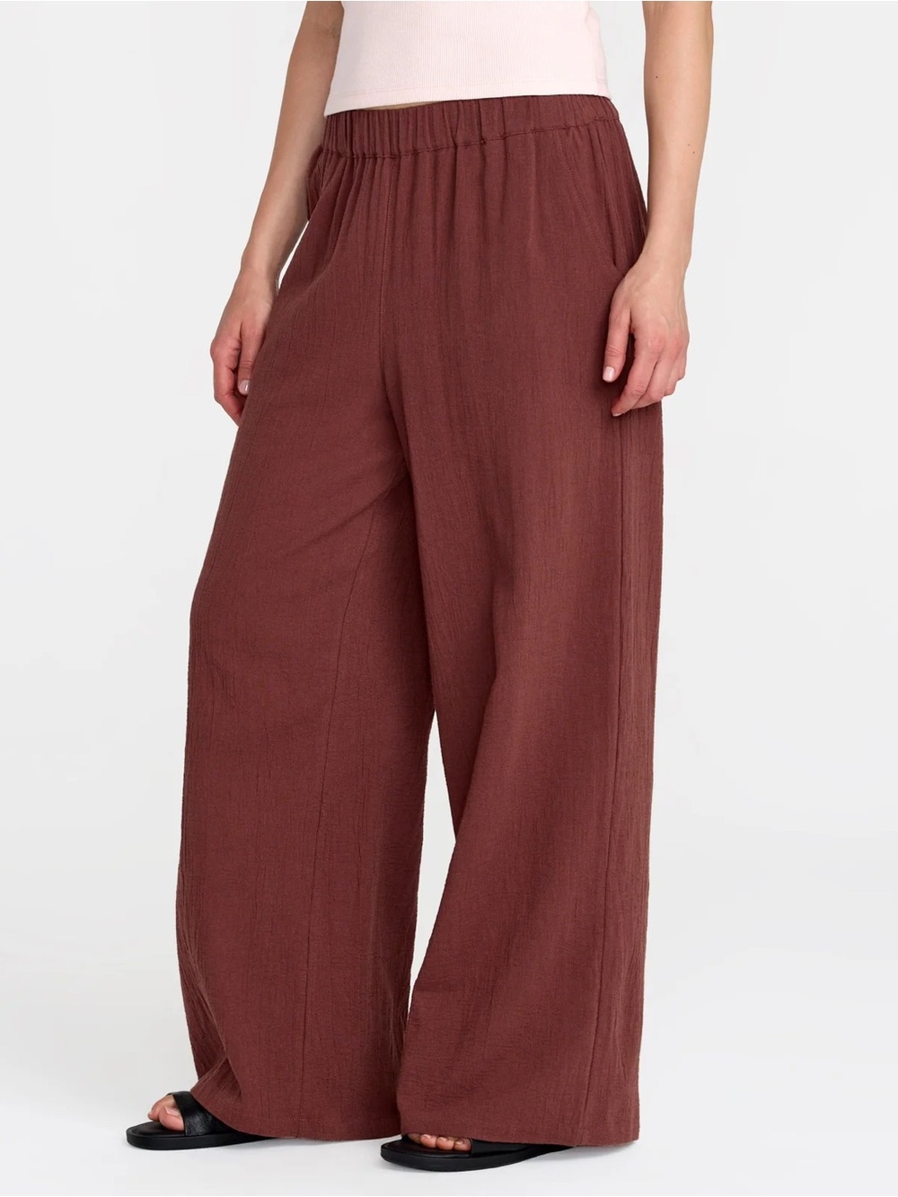 (GRAY) RVCA Yume Wide Leg Pant